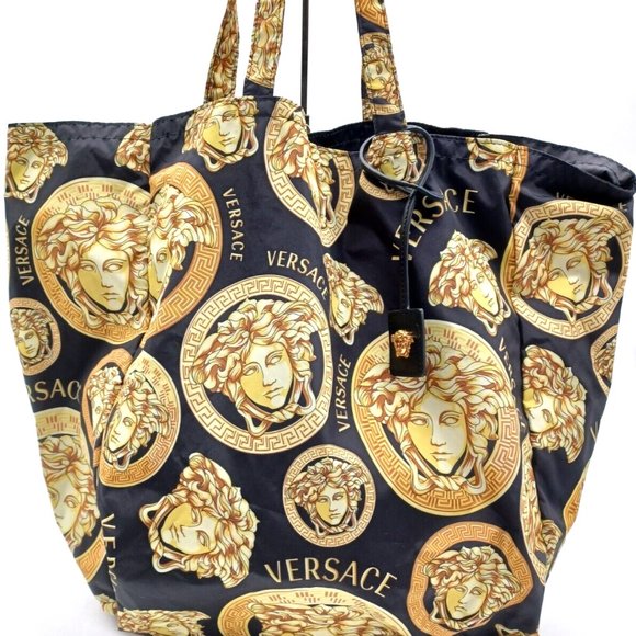 Versace Handbags - VERSACE Medusa Amplified Print Tote Bag